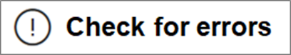 the Check for Errors button